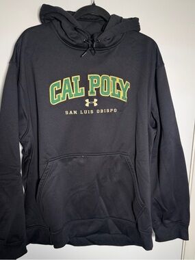 Under Armour Cal Poly San Luis Obispo Black Hoodie Loose Fit Large